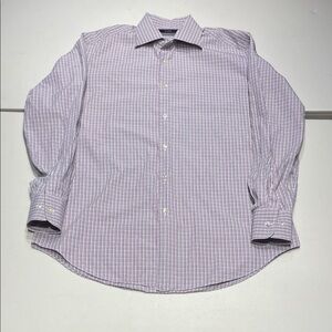 Pal Zileri: size 42/16 1/2 Purple Check Dress Shirt